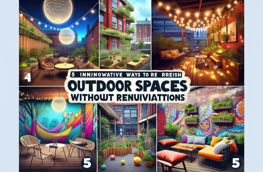 Cinco Maneras Innovadoras de Revitalizar Espacios Exteriores sin Hacer Renovaciones