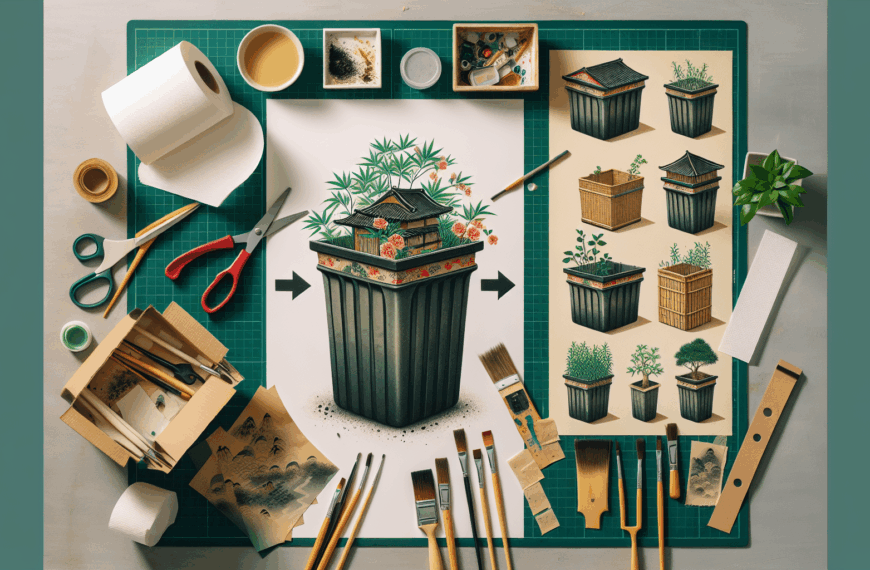 Convierte Tus Envases en Elegantes Maceteros de Estilo Japonés