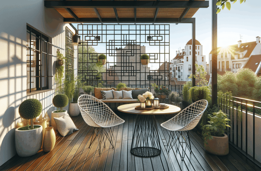 Crea Tu Refugio Personal: Diseño de Terraza con Celosía Bauhaus