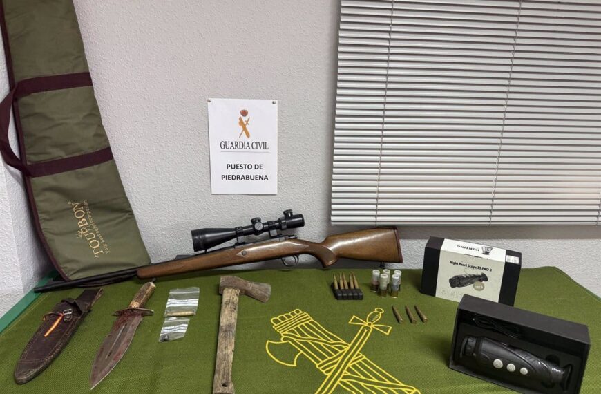 Detienen a dos personas por caza ilegal en Piedrabuena