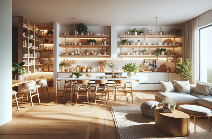 Encanto Nórdico en 85 m²: Espacio Radiante con Cocina Abierta