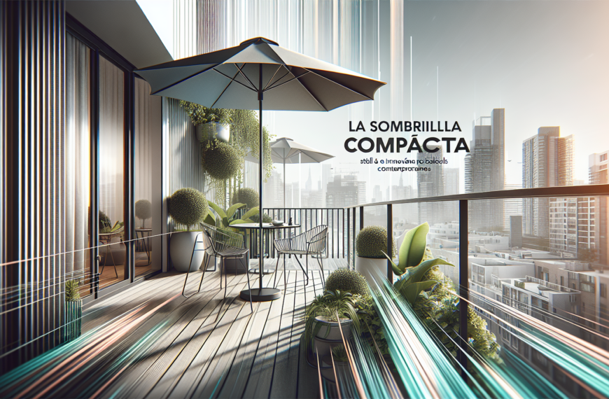 La Sombrilla Compacta: Estilo e Innovación para Balcones Contemporáneos