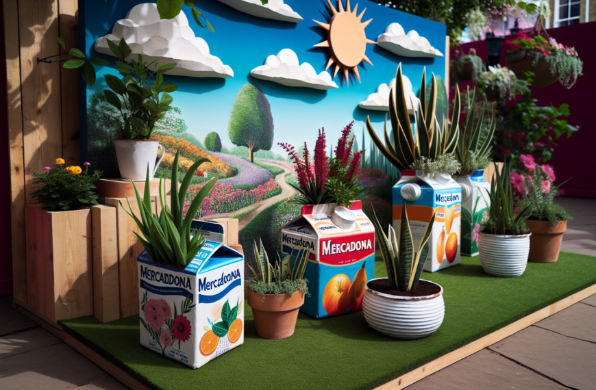 Macetas Creativas para Tu Jardín con Cartones de Leche de Mercadona