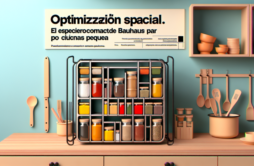 Optimización Espacial: El Especiero Compacto de Bauhaus para Cocinas Pequeñas