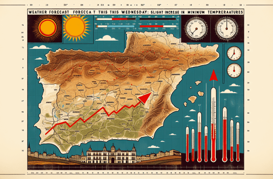 Previsión meteorológica para este miércoles en Castilla-La Mancha: Temperaturas mínimas en ligero ascenso