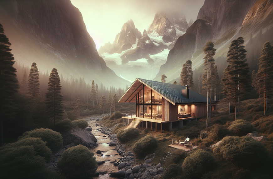 Retiro Enclavado: Escapada a una Cabaña Contemporánea en la Serenidad de las Montañas
