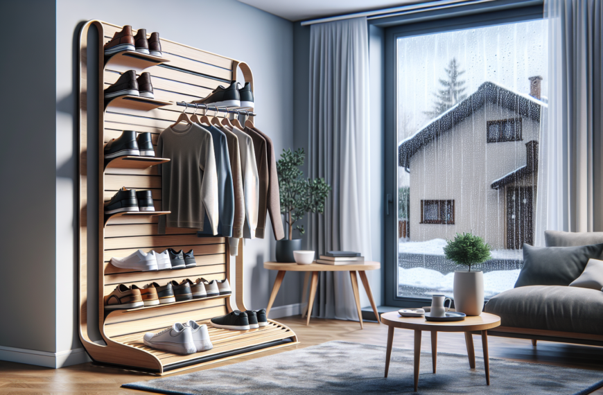Solución Innovadora para el Hogar: Soporte Multifuncional para Calzado y Secado de Ropa en Días Lluviosos