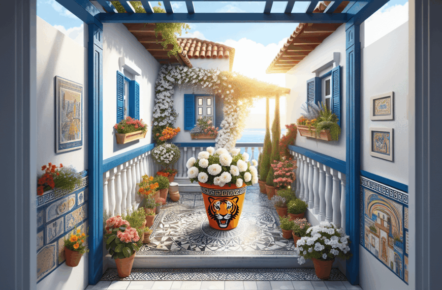 Transforma Tu Balcón en un Paraíso Griego con la Maceta de Tiger