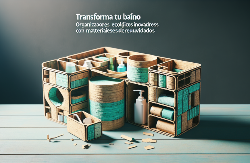 Transforma Tu Baño: Organizadores Ecológicos Innovadores con Materiales Reutilizados