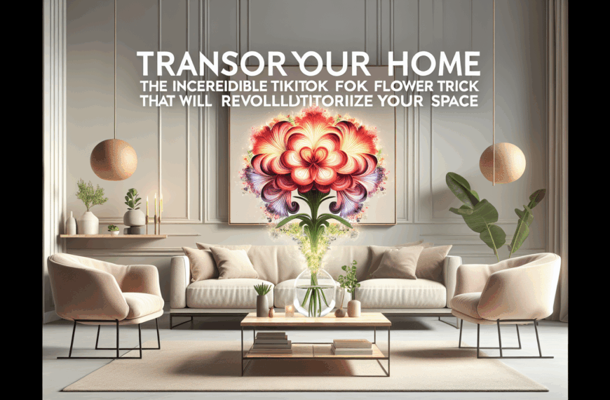 Transforma Tu Hogar: El Increíble Truco Floral de TikTok que Revolucionará Tu Espacio