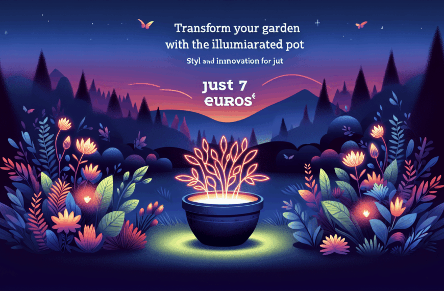 Transforma Tu Jardín con la Maceta Iluminada: Estilo e Innovación a Solo 7 Euros