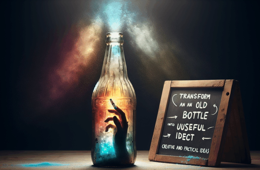 Transforma una Botella Vieja en Un Objeto Útil: Ideas Creativas y Prácticas