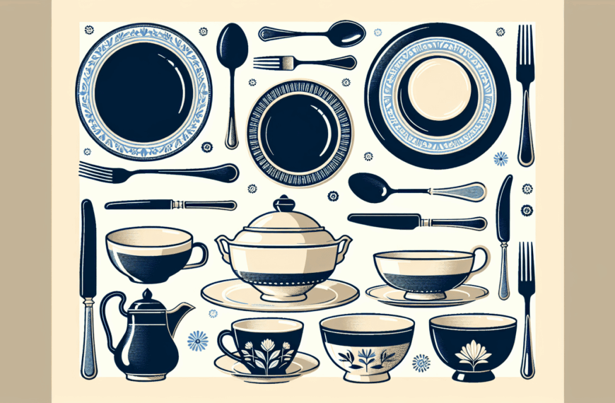 Vajilla Alcampo: Sofisticación en Azul Marino y Crema