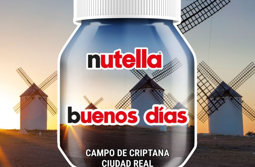 Nutella elige Campo de Criptana como imagen del amanecer manchego en su nueva edición limitada