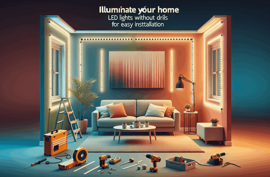 Ilumina Tu Hogar: Luces LED sin Taladros para una Instalación Sencilla