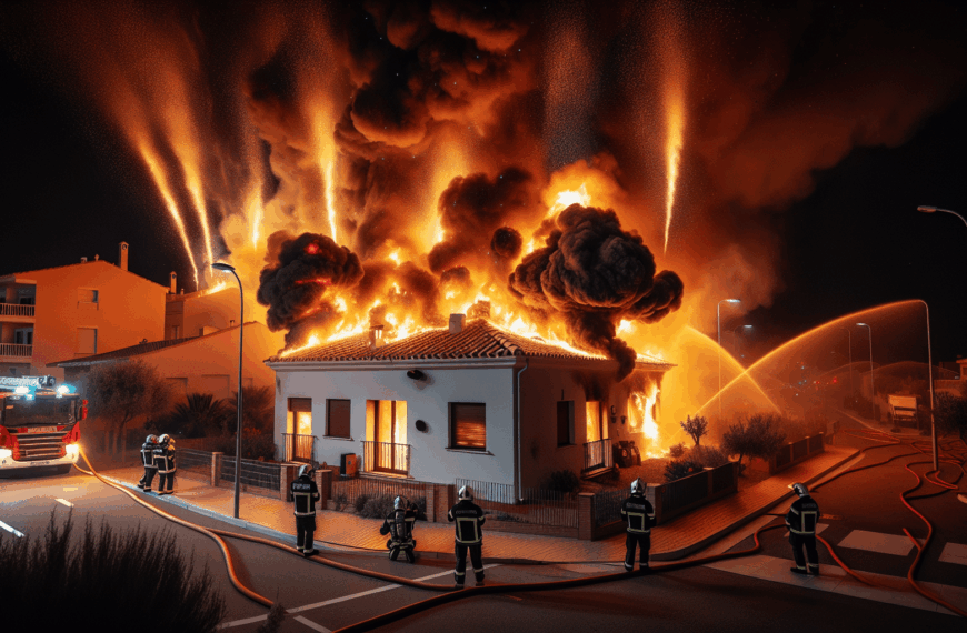 Incendio en Los Narejos: Vivienda Afectada por Baterías de Placas Solares