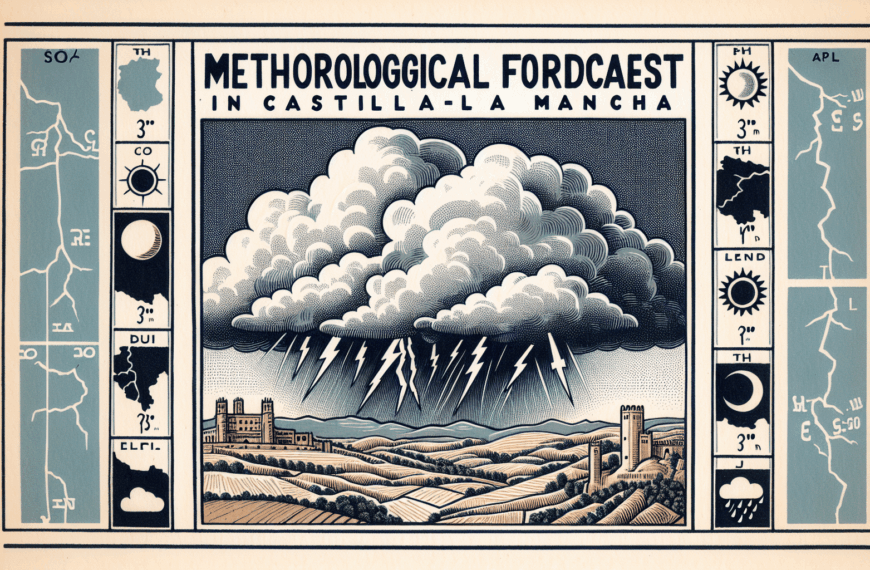 Previsión meteorológica para este jueves en Castilla-La Mancha: cielos nubosos y tormentas en la provincia de Albacete