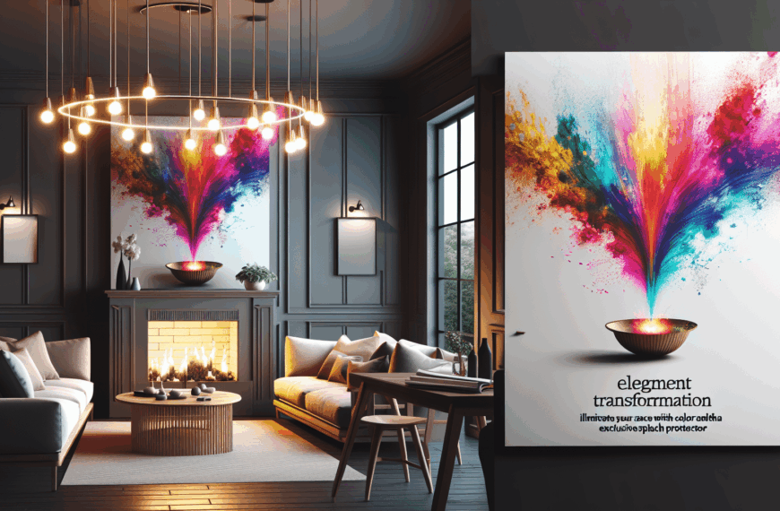 Transformación Elegante: Ilumina tu Espacio con Color y un Protector de Salpicaduras Exclusivo