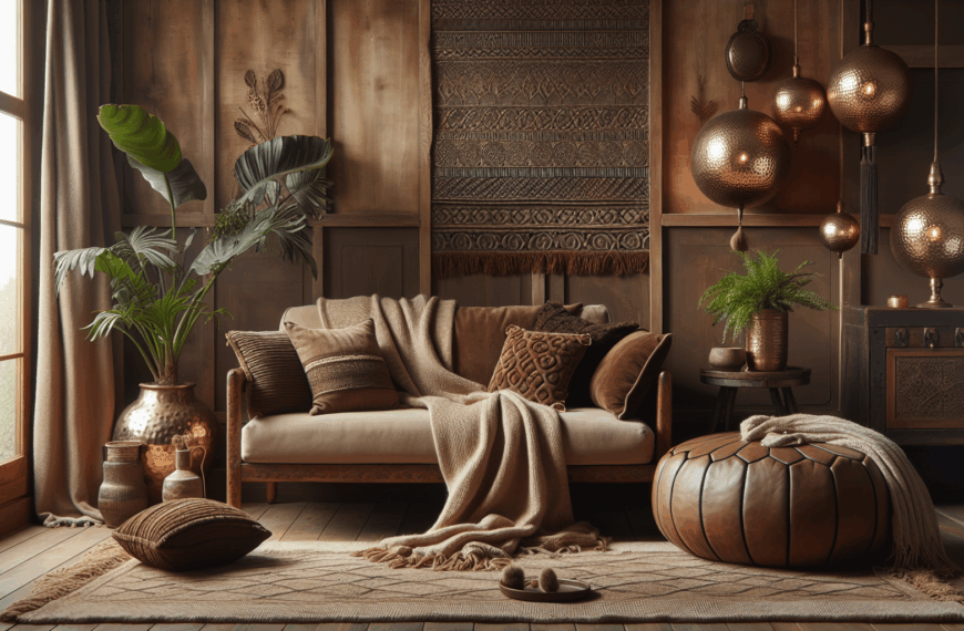 Encanto Terroso: Decoración con Textiles en Tonos Café y Marrón