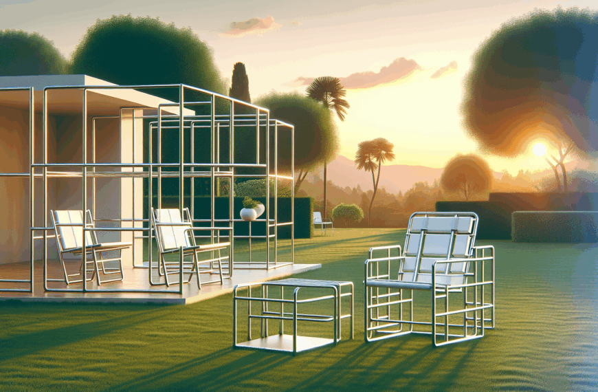 Conjunto Exterior Bauhaus: Estilo Funcional y Flexibilidad Plegable