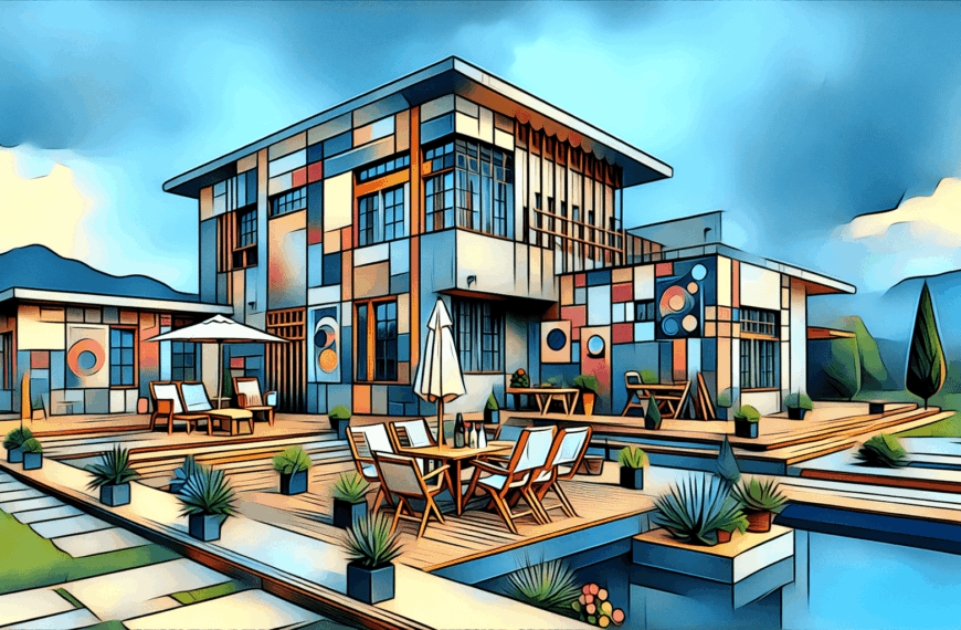 Conjunto de Exterior Bauhaus: Elegancia Plegable y Compacta