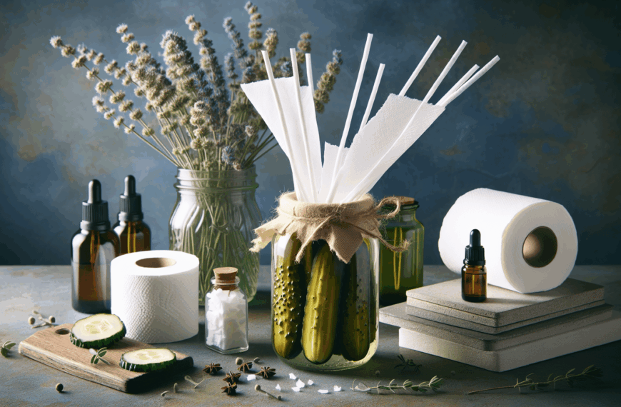 Crea Elegantes Ambientadores Caseros con Botes de Encurtidos y Papel Higiénico