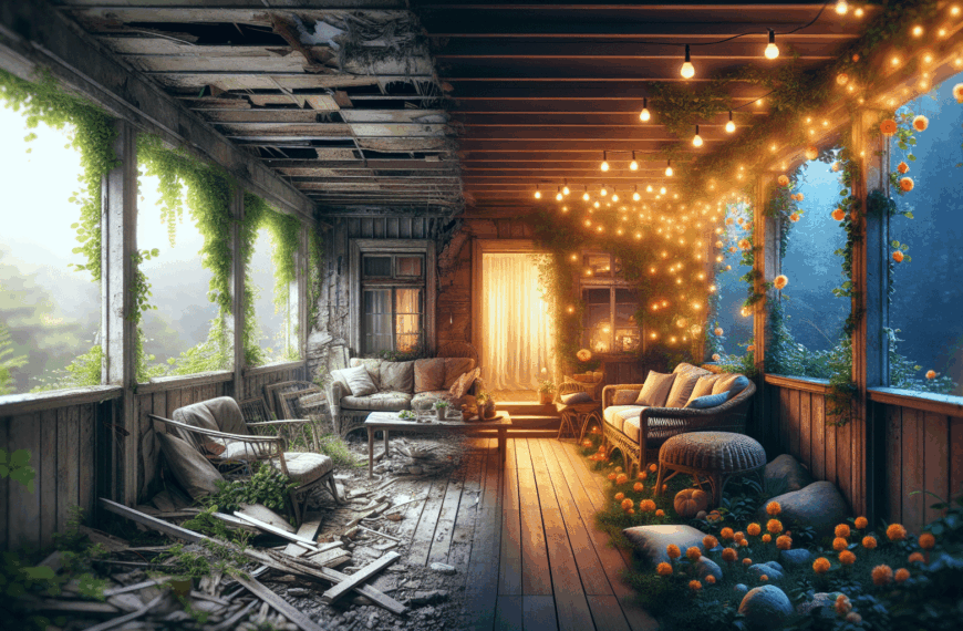 Renovación Inspirada: De Ruina a Refugio en el Porche Ideal