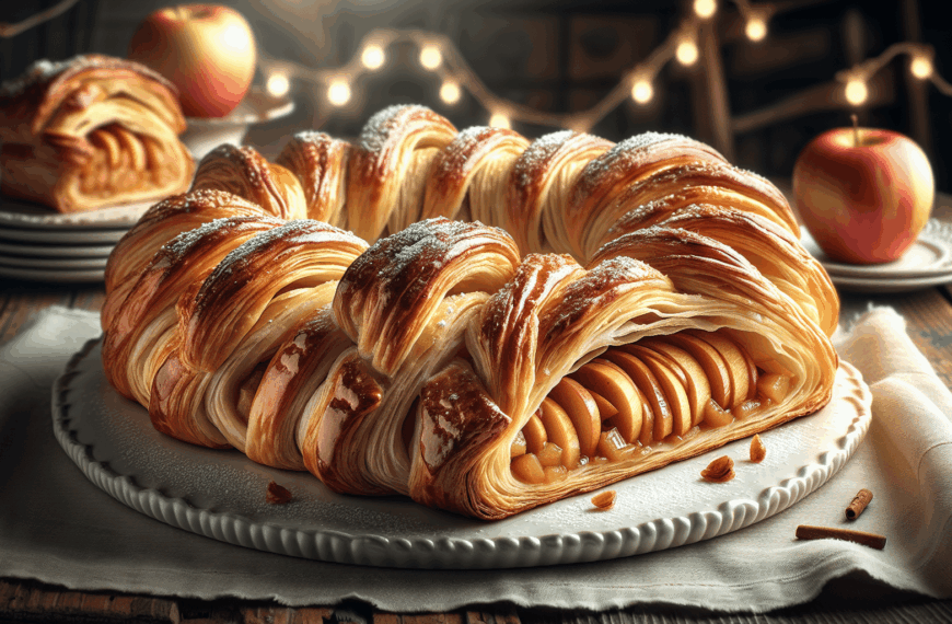Deliciosa Trenza de Hojaldre con Manzana: Un Postre Irresistible