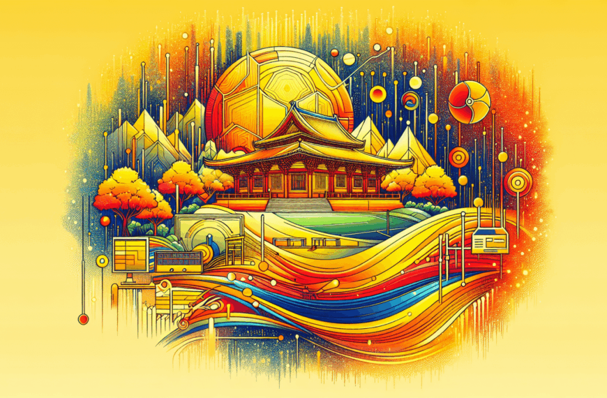 El templo resplandece en un vibrante amarillo lleno de vida y simbolismo.