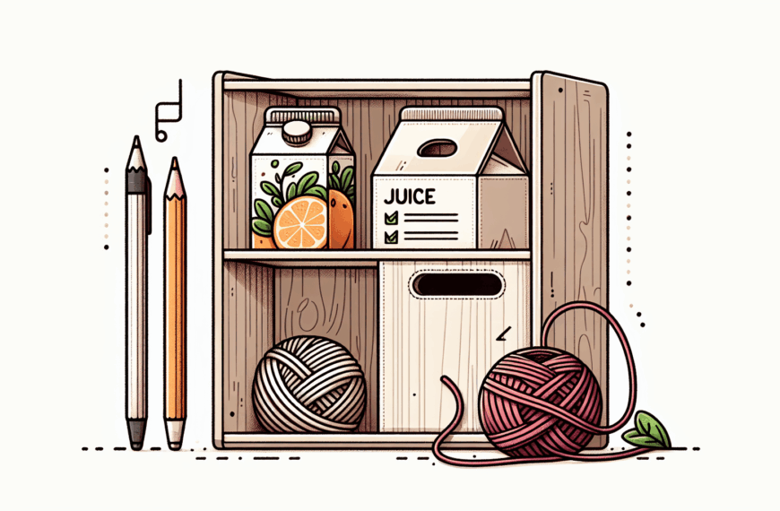 Solución Creativa y Estilizada para la Despensa: Organizador con Caja de Zumo y Lana
