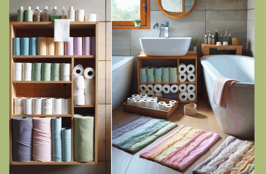 Organizador de Baño Sostenible: Transformación de Rollos de Papel y Sábanas Recicladas