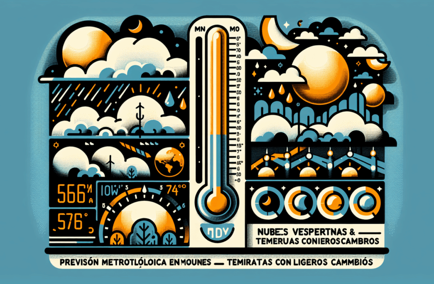 Previsión meteorológica para este lunes en Castilla-La Mancha: nubes vespertinas y temperaturas con ligeros cambios