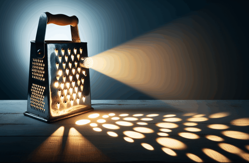 Rallador de Queso: Transformación en una Lámpara Única que Ilumina la Creatividad