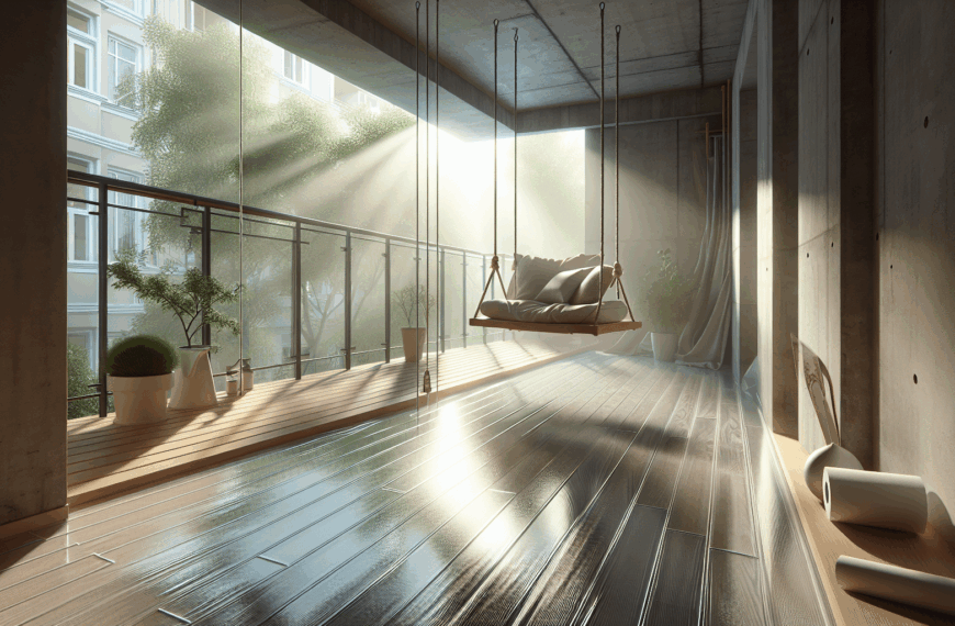 Renovación de Balcón: Magia con Suelo Vinílico y un Columpio de Ensueño.