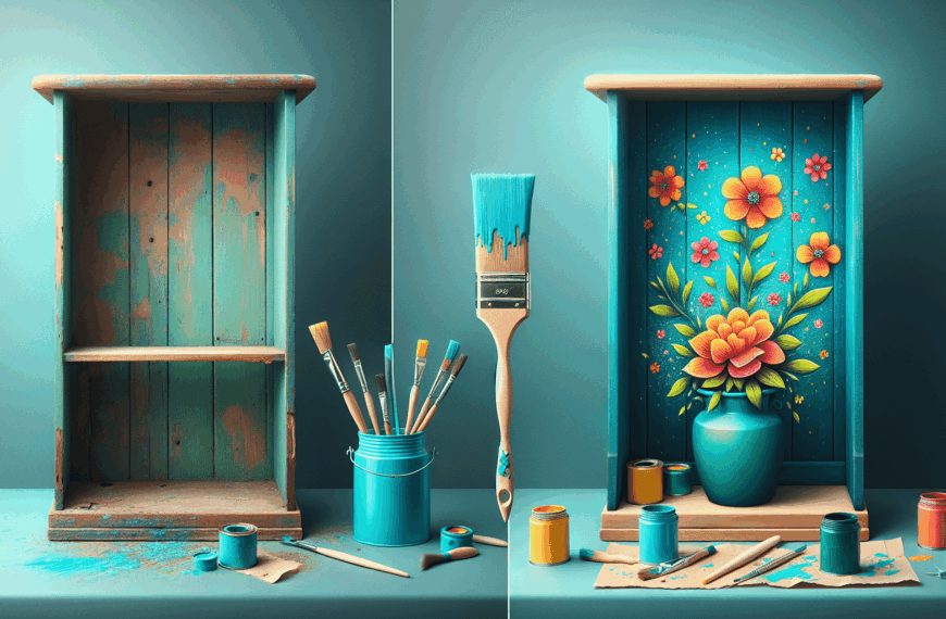 Renueva Tu Espacio: Cómo Pintar y Personalizar un Estante de Madera.