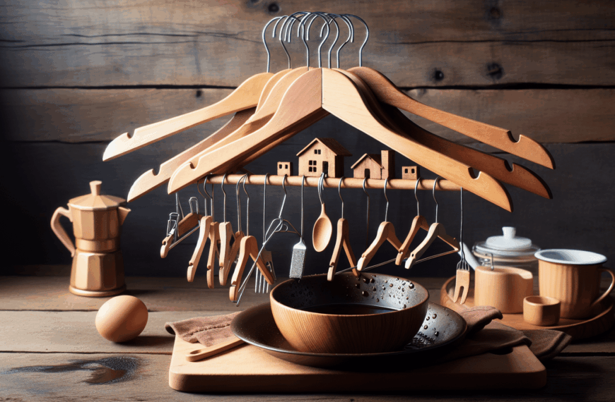 Convierte Perchas de Madera Recicladas en un Creativo Escurreplatos para tu Cocina