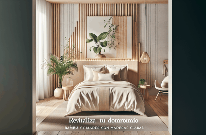 Revitaliza Tu Dormitorio: Elegancia Natural con Bambú y Maderas Claras