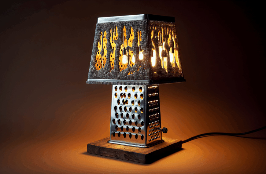 Ilumina tu Hogar: Convierte un Rallador de Queso en una Lámpara Única