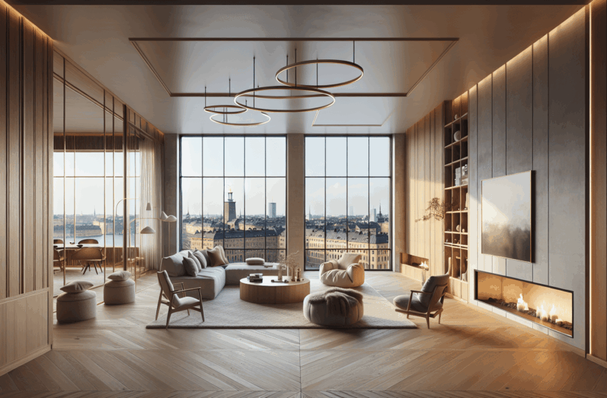 Armonía Escandinava: Diseño Nórdico y Vistas Panorámicas en un Exclusivo Apartamento de Estocolmo
