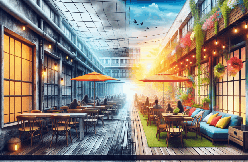 De Triste Patio Gris a Vibrante Oasis al Aire Libre