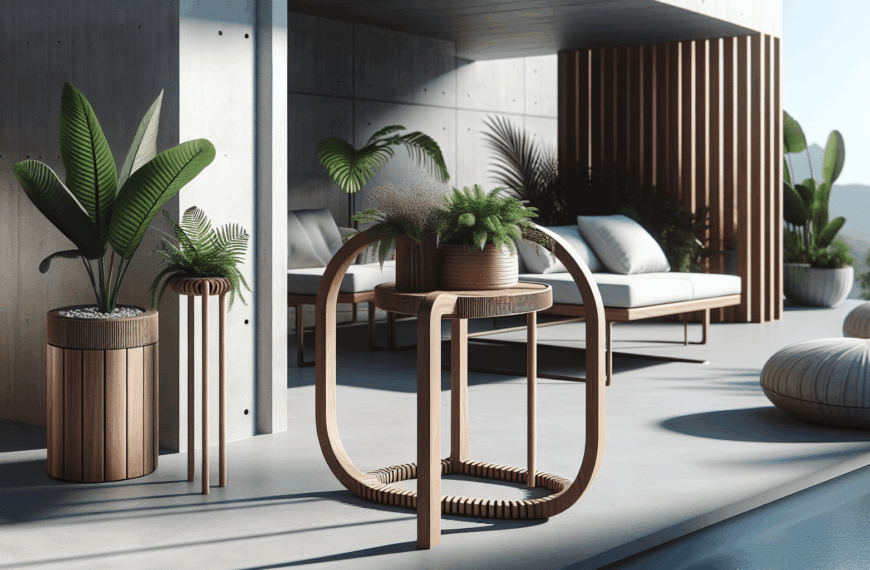 Mesa Auxiliar de Exterior con Macetero: El Toque Minimalista de JYSK