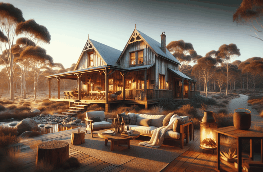 Encanto Rústico en Australia: Casa Rural de Inspiración Británica con Madera como Protagonista