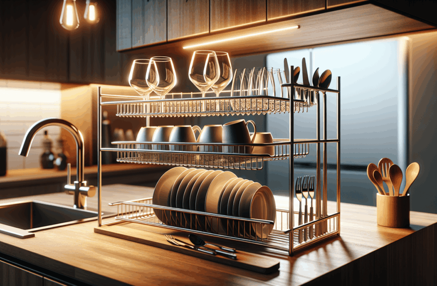 Escurreplatos Innovador: Estilo y Funcionalidad en Tres Niveles para Tu Cocina