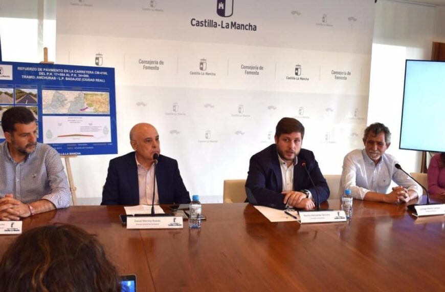 La CM-4106 Anchuras-Badajoz podría estar lista en noviembre tras finalizar las obras del último tramo
