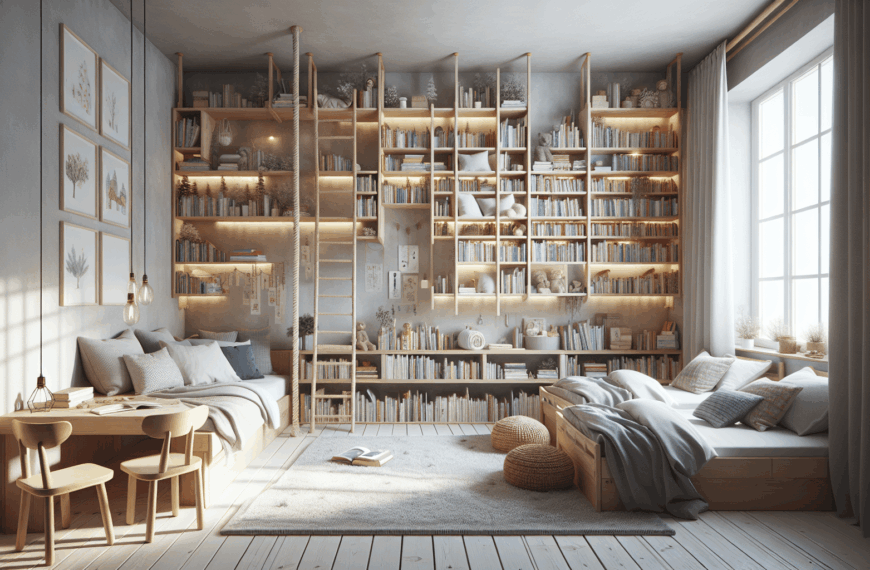 Literas Mágicas en un Dormitorio Nórdico: Inspiración y Funcionalidad para Tres Hermanos