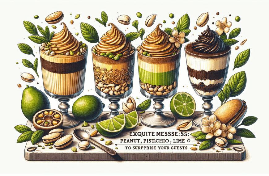 Mousses Exquisitos: Cacahuete, Pistacho, Lima y Tiramisú para Sorprender a tus Invitados