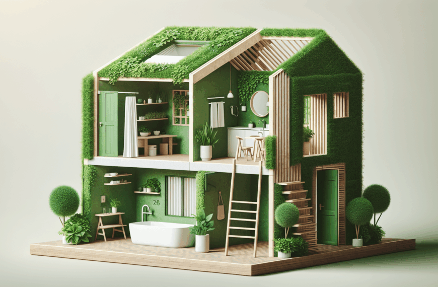 Hogar Sostenible de Dos Plantas con Cocina y Ducha Ecoamigables