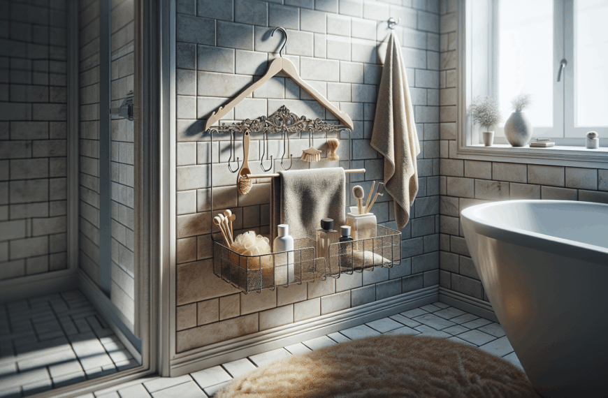 Transforma Tu Baño: Organizador Sofisticado Con una Percha Rota y una Alfombra