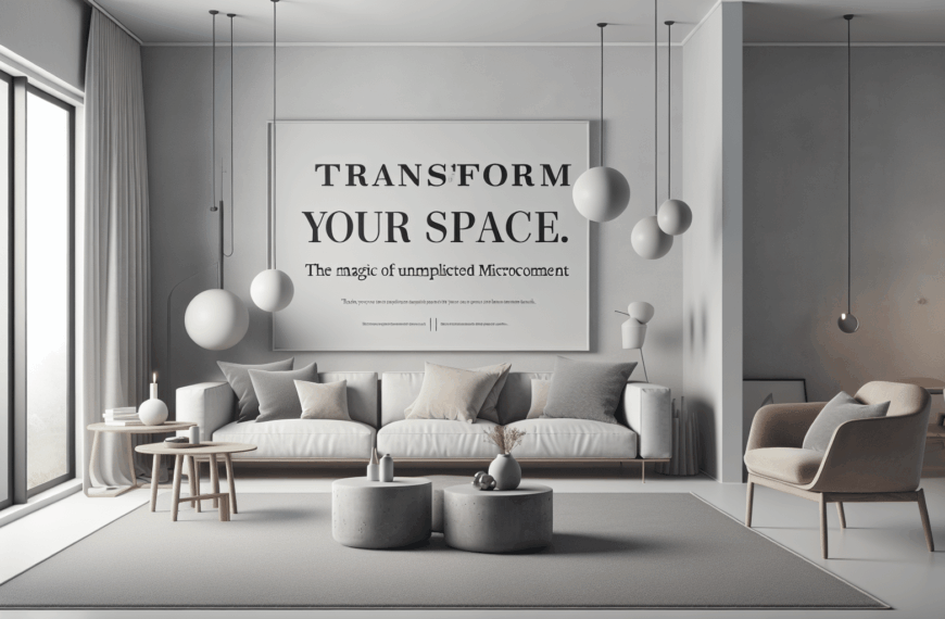 Transforma Tu Espacio: La Magia del Microcemento Sin Complicaciones