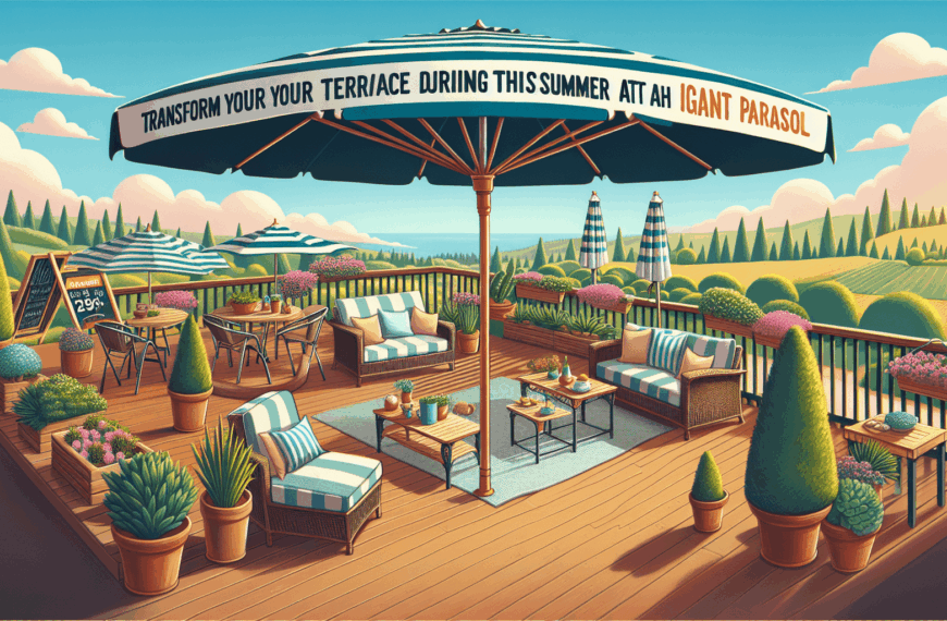 Transforma Tu Terraza Este Verano con el Parasol Gigante Ideal en Alcampo